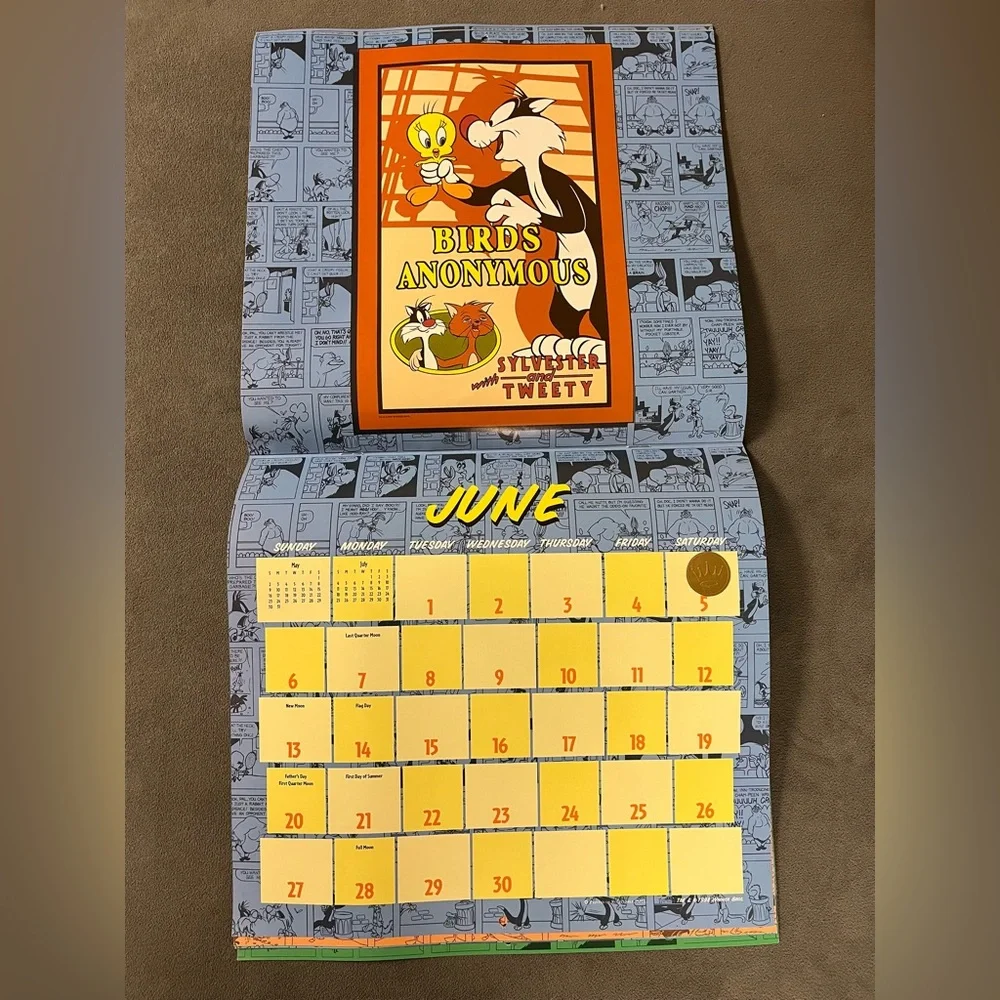 Vintage 1999 Bugs Bunny Calendar
